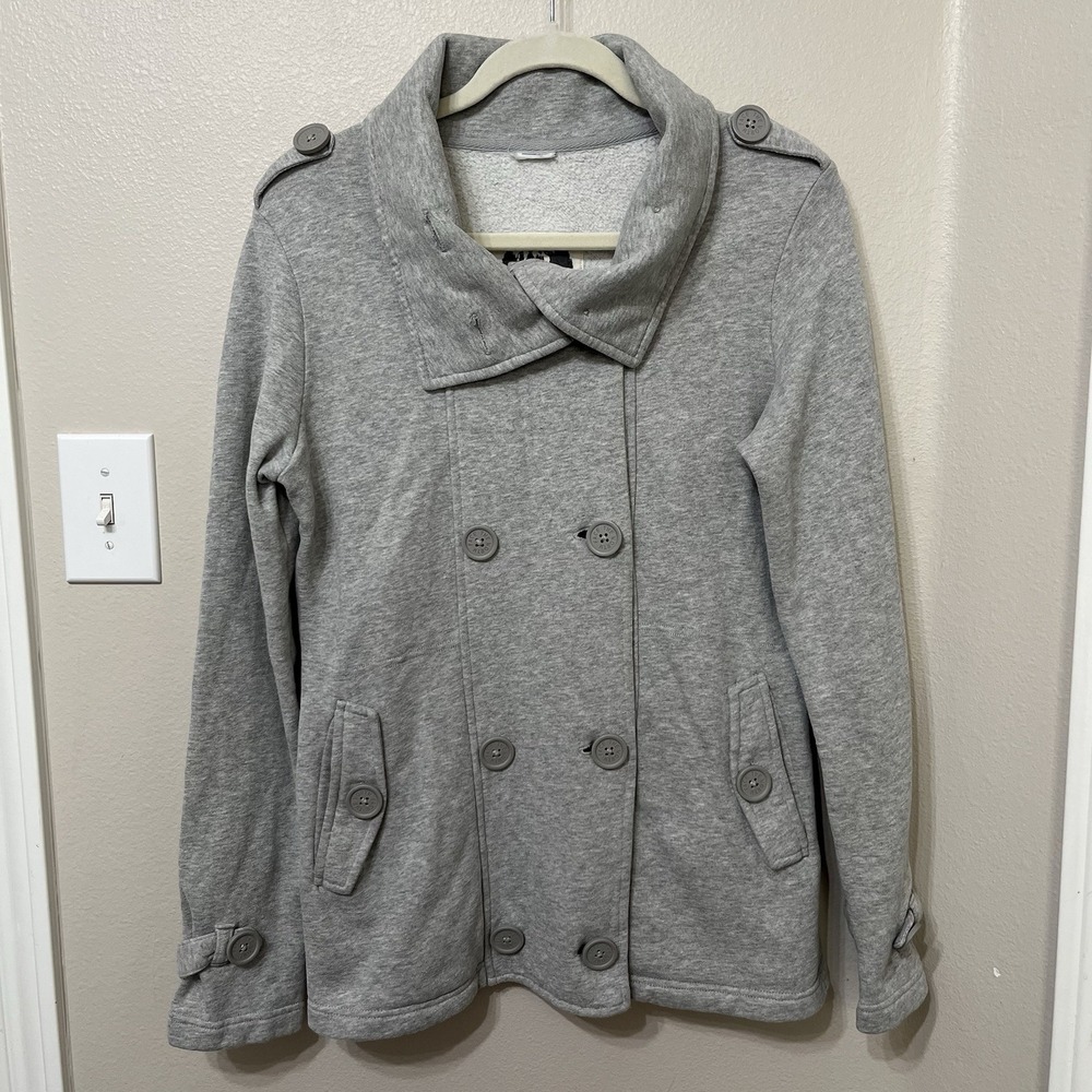 The North Face‎ Women's Fleece Lined Button Pea Coat Gray Size Sm/Med (?)